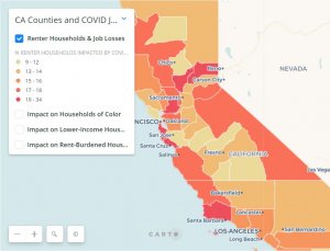 CA Households Job Loss Map