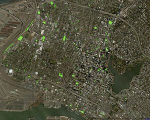 Oakland vacant parcels aerial