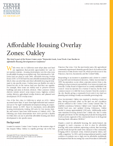 Affordable Housing Overlay Zones Brief Cover Page