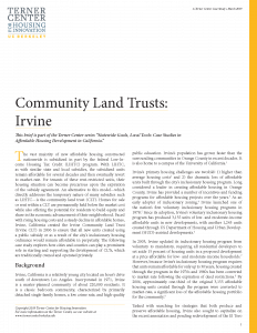 Community Land Trusts Brief Cover Page