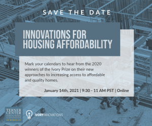 Save the date for innovations for housing affordability