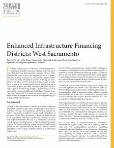 Enhanced Infrastructure Financing Districts Brief Cover Page