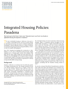 Integrated Housing Policies Brief Cover Page