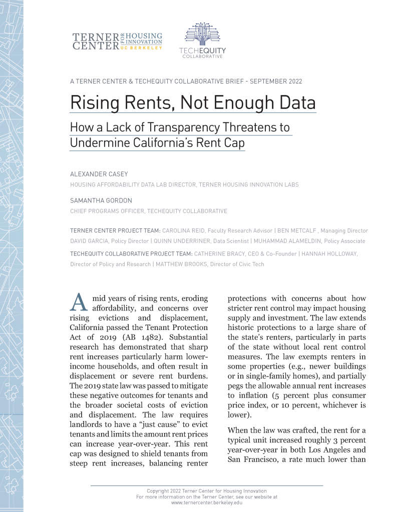 Rising Rents, Not Enough Data Cover Page