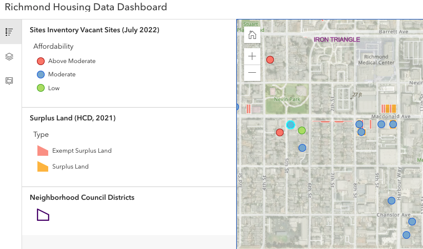 Sites Inventory Vacant or Underutilized Sites and Surplus Land in Richmond’s Iron Triangle