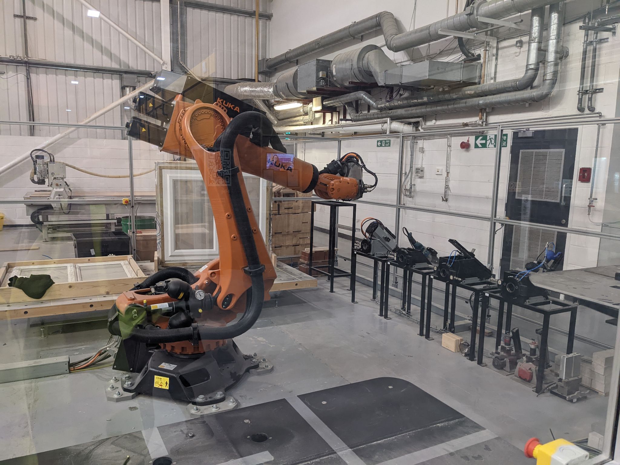 Photo of large robotic arm in factory